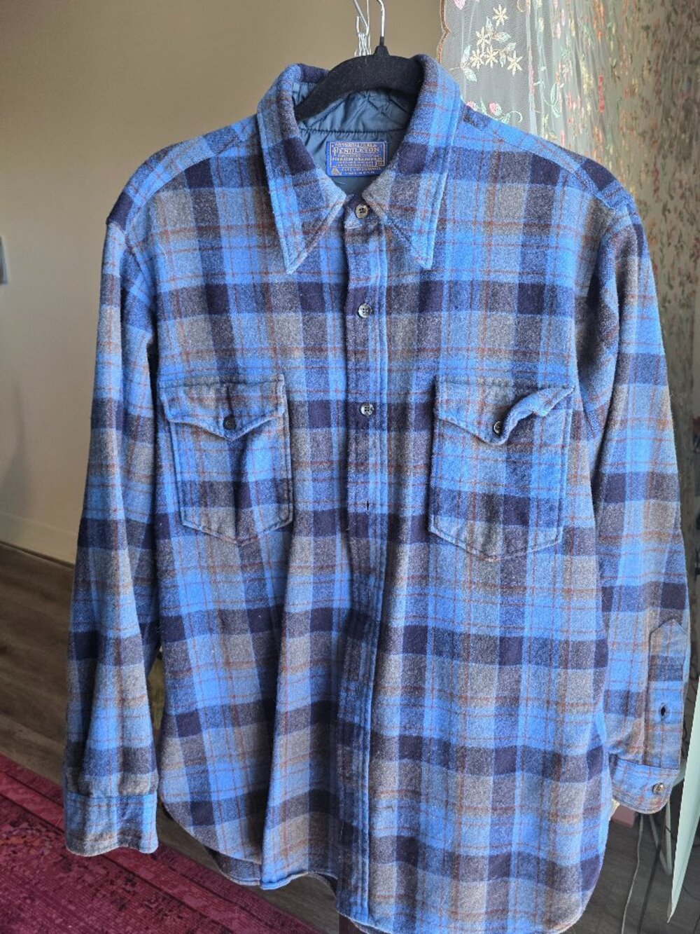 Authentic MiUSA Pendleton Blue Checkerboard Size M